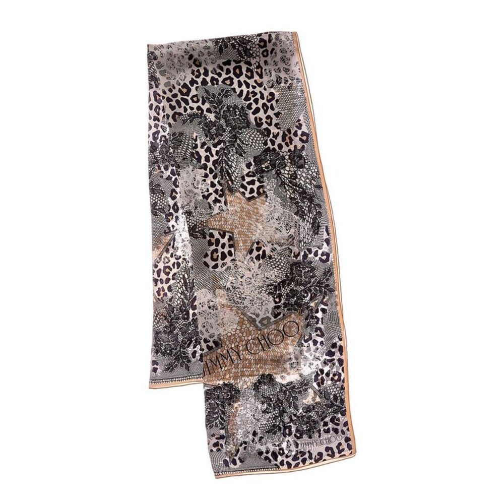 Jimmy Choo Silk Scarf, Beige